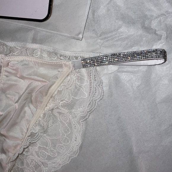 Victoria’s Secret Lace Cheeky Shine Rhinestones Strap Panty XXL - Picture 7 of 13